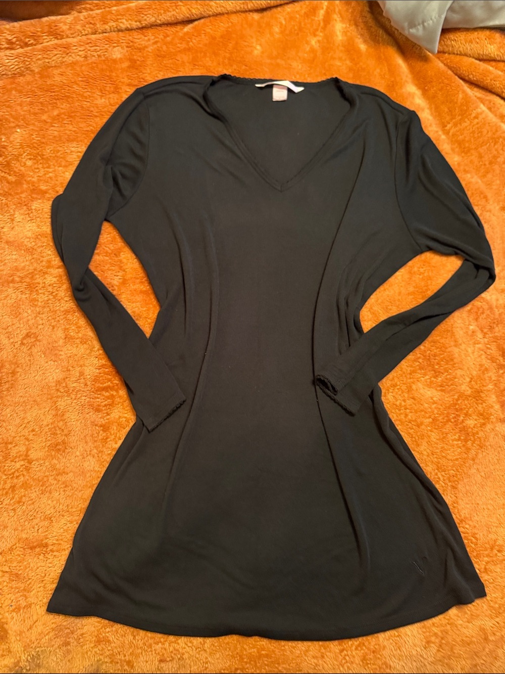 Victoria's Secret Black V-Neck Long Sleeve